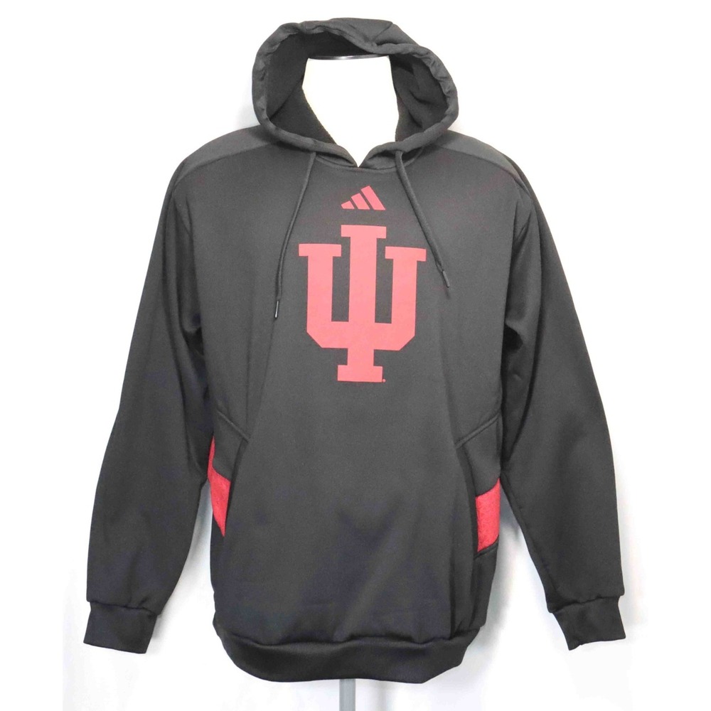 Adidas Indiana Hoosiers Travel Black Pullover Hoodie 2HQ001 Mens Size XLT